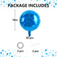 TONIFUL 30Pcs 18 Inch Large Blue Round Shape Foil Balloons Big Blue Circle Helium Mylar Ballons for Birthday Wedding Baby Shower