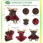 Dollibu Super Soft Moose Stuffed Animal With Plaid Red Hoodie Sweater - Cute Moose Plush Lumberjack Stuffed Toy With Plaid Jacke