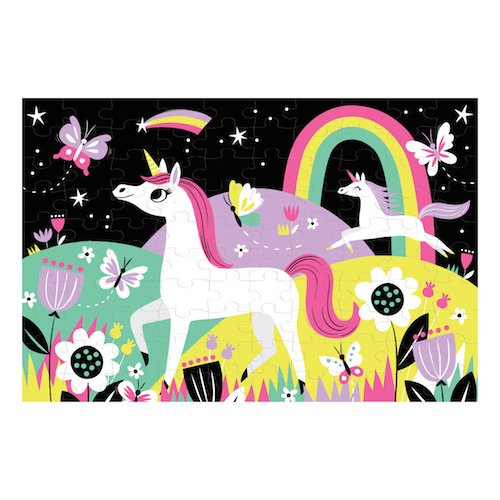 Unicorn Life Glow In The Dark Puzzle - 100 Pieces