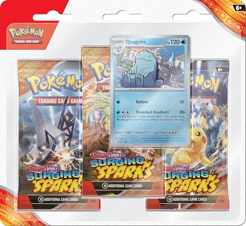 Pok  mon TCG Scarlet & Violet 8 Surging Sparks Three Booster Blister