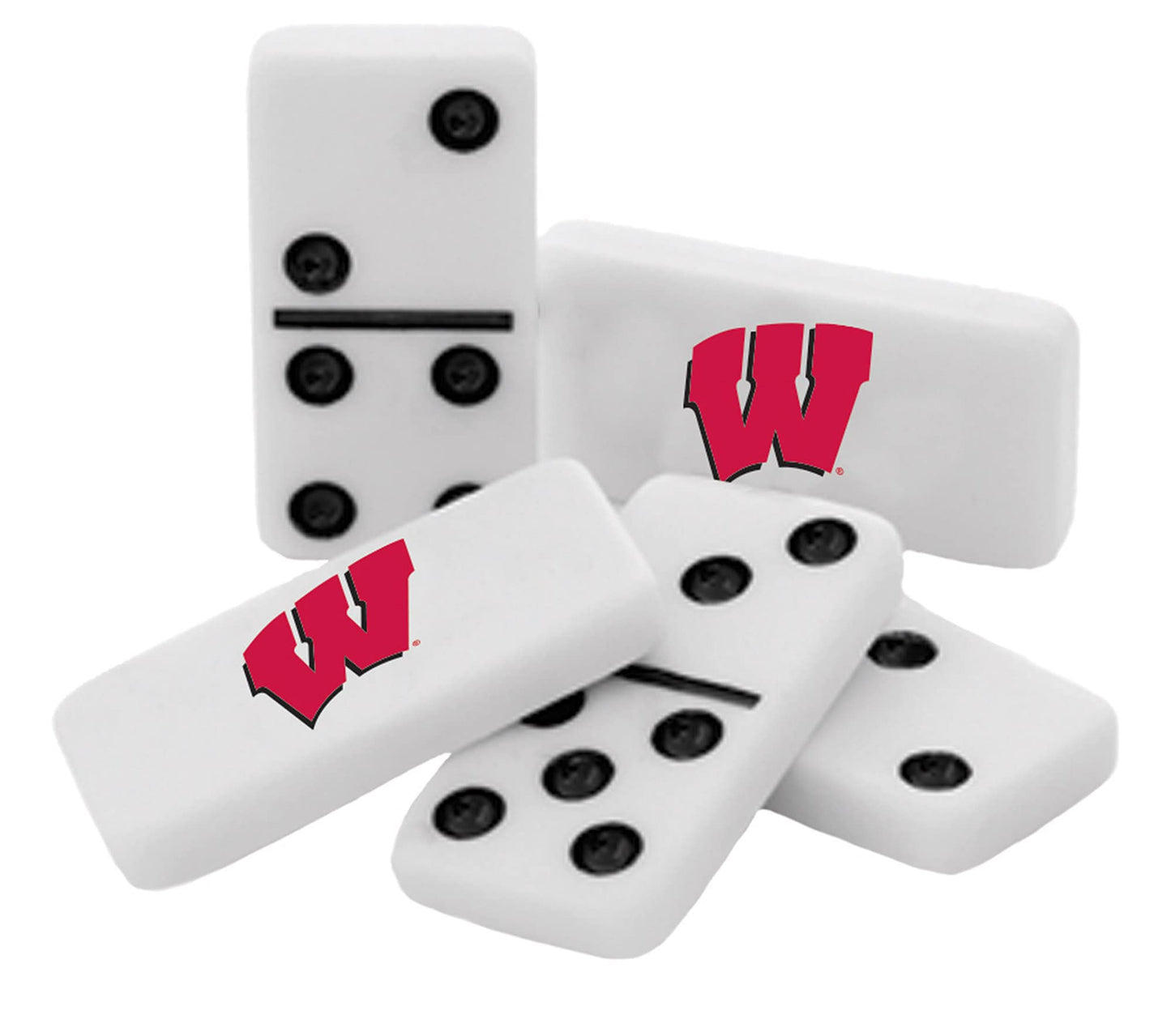 Masterpieces Officially Licensed NCAA Wisconsin Badgers 28 Piece Dominoes Game for Adults