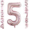 Goer 2 Pcs 42 Inch Rose Gold Foil Balloons Number 5,Huge Number Balloons For 5Th 55Th Birthday Party Supplies Anniversary Decorations