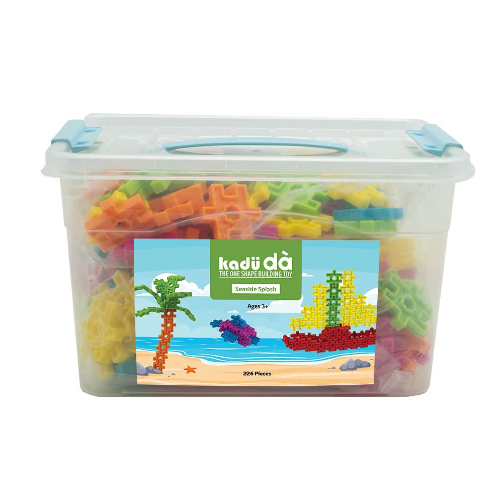 Incredibly Interconnectable Toys Kadu Da Seaside Splash 226 Piece Set - Stem/Steam Building + Construction Toy, For Open + Imagi