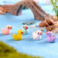 100pcs Luminous Mini Ducks,15 mm Dollhouse D  cor Resin Ducks Glow in The Dark for Aquarium Decor Micro Fairy Garden Landscape H