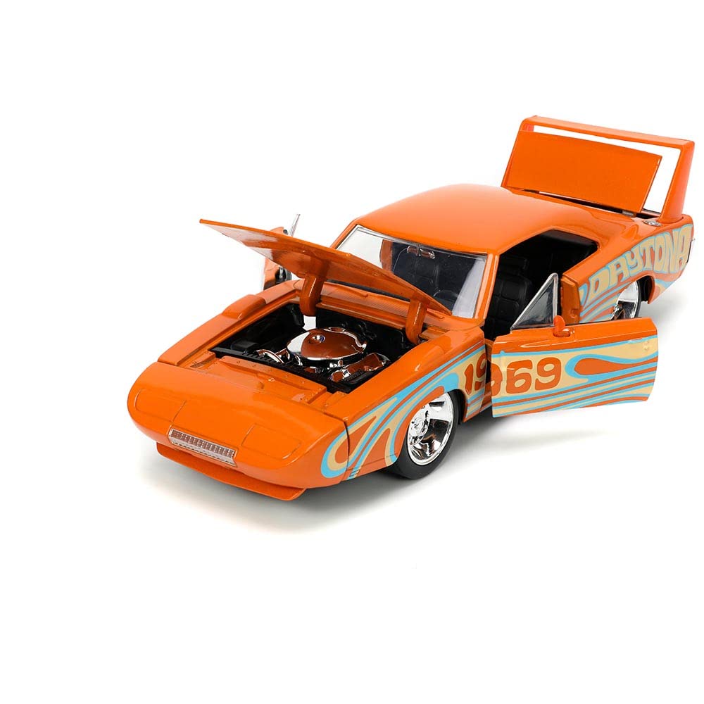 Jada Toys I Love The 60S 1:24 1969 Dodge Charger Daytona Die-Cast Car, Toys For Kids And Adults, Orange