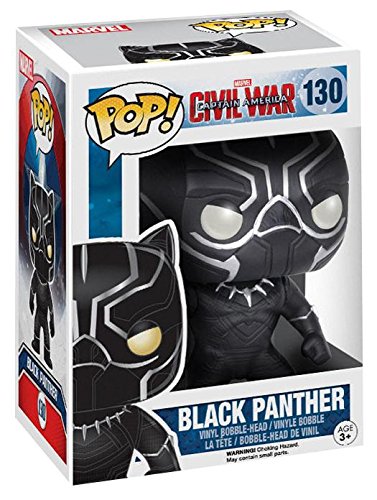 Funko POP Marvel Captain America 3 Black Panther Action Figure - 3.75" Vinyl, Black, Model SS-FNK-7229