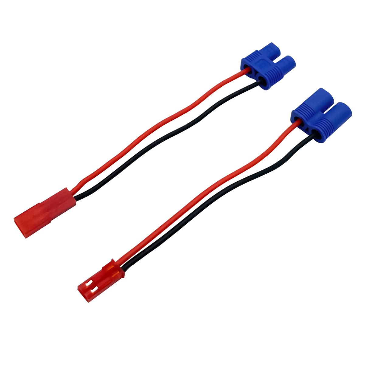2pairs JST to EC3 Male Female Lipo Battery Connectors Adapter with 10cm 20awg Wire for RC FPV Racing Drone Multicopter Quadcopte