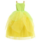 Rosadage Princess Costume For Girls Dress Up Role Play Halloween Cosplay Outfits With Accessories (Green, 150 (9-10T))