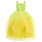 Rosadage Princess Costume For Girls Dress Up Role Play Halloween Cosplay Outfits With Accessories (Green, 150 (9-10T))