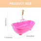 Toyvian Toy Bathtub For Dolls, Baby Doll Real Working Bath Set Electric Bathtub With Shower And Faucet Pretend Play Toy Play Wat