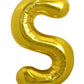 Toniful 40 Inch Large Gold Letter S Balloons Helium Balloons,Foil Mylar Big Balloons For Birthday Party Anniversary Supplies Dec