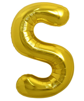 Toniful 40 Inch Large Gold Letter S Balloons Helium Balloons,Foil Mylar Big Balloons For Birthday Party Anniversary Supplies Dec