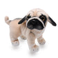 YONLIT Lifelike Pug Dog Stuffed Animal Animated Plush Puppy Toy Doll Super Realistic Dogs Act Like Real Excellent Gifts for Kids Birthday Party Dog Collection 9 Inches (Pug) -Like New