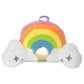 Soft Landing | Nesting Nooks | Soft And Cuddly Portable Back Rest And Reading Pillow With Storage Pocket - Rainbow