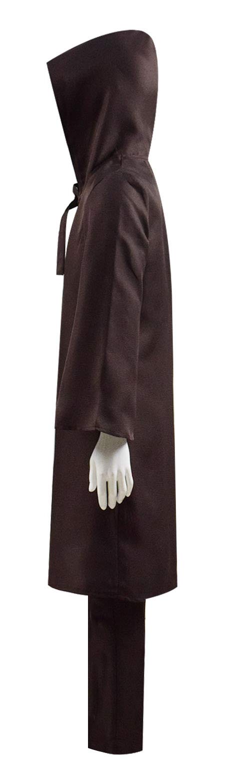 Rongxu Kids Tunic Costume Hooded Robe Outfits Full Set Halloween Cosplay Costume (Medium, Light Brown Full Set)
