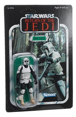 Hasbro Star Wars, The Saga Colllection, Vintage Action Figure Biker Scout, 3.75 Inches