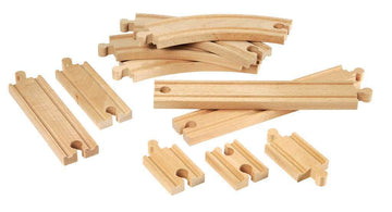BRIO World 33401 Beginner's Expansion Pack | 11-Piece Kids Wooden Train Track Set | Enhances Motor Skills | Compatible with All