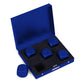 Ds.Distinctive Style Aluminum Alloy Dice 5 Pieces 16Mm Portable Metal Dices With Case 6 Sided Dice For Party Game (Blue Square)