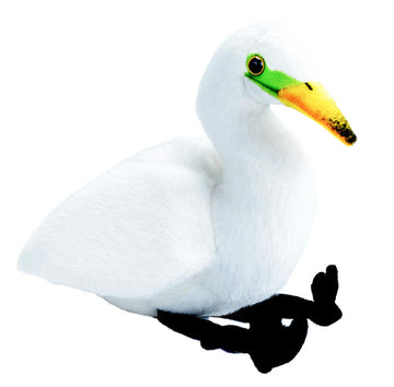 Wild Republic, Audubon, Egret, Authentic Animal Sound, Stuffed Animal, Eight Inches, Gift For Kids, Plush Toy, Fill Is Spun Recy