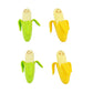 yueton?Pack of 4 Cute Funny Novelty Banana Style Pencil Eraser Rubber Stationery Kid Gift Toy