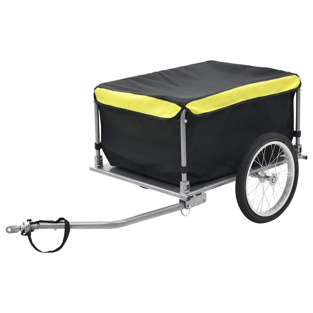 vidaXL Bike Cargo Trailer, Robust Steel Frame, High Load Capacity, Quick-Connect Ball Coupling Design, Water- 100% Polyester Cov