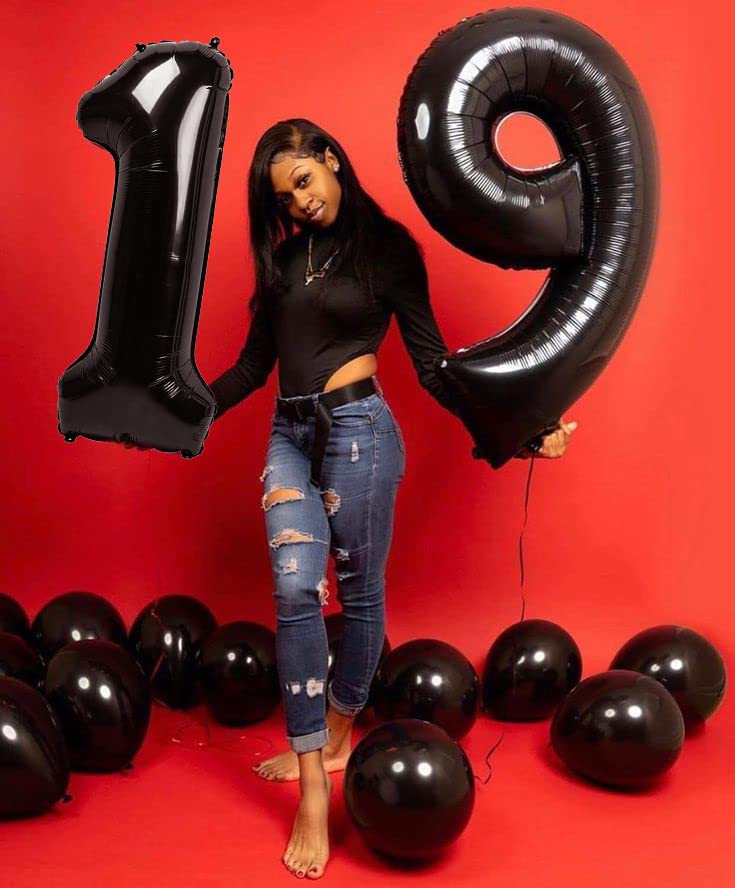 Number 3 Balloon 40 Inch Large Black Balloon For Three Year Old Birthday Decor, 3 13 30 31 Birthday Party, Wednesday Addams Part