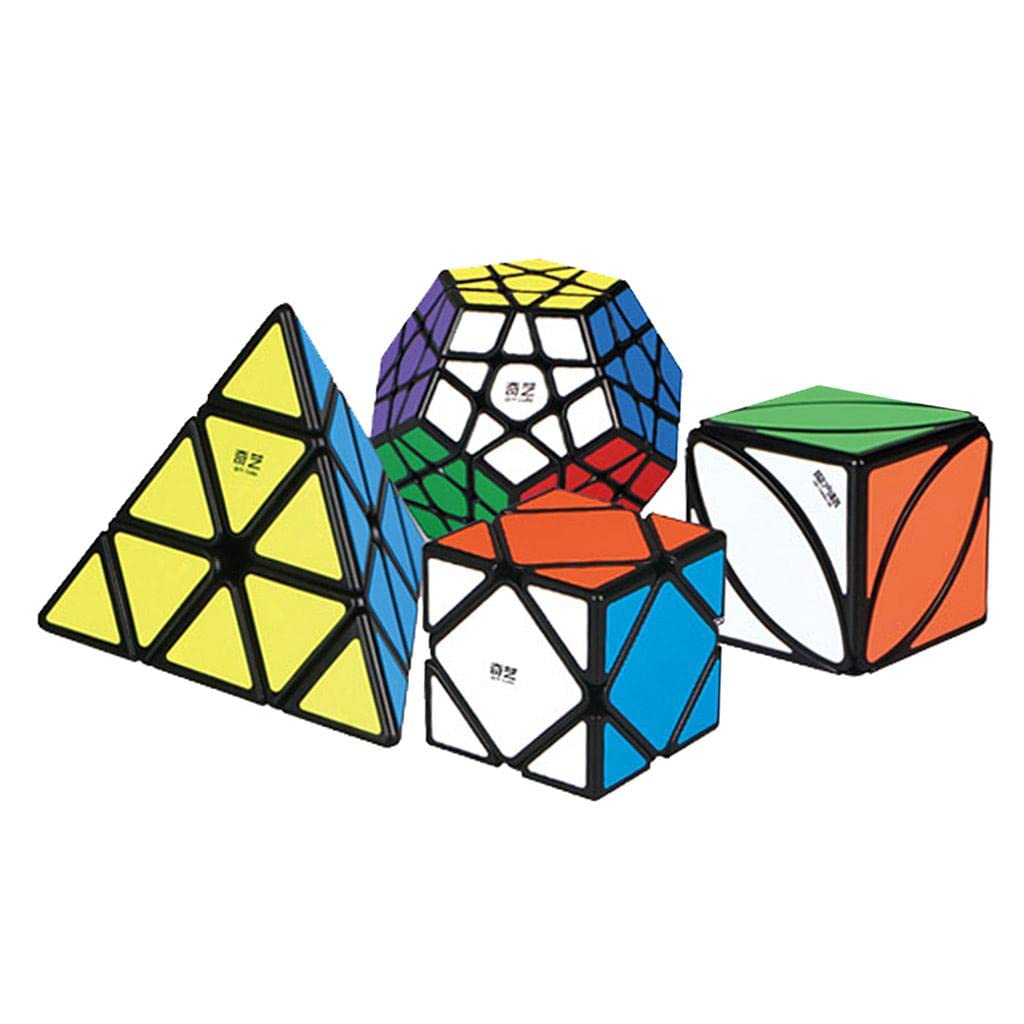 ZOOMELLA 4 Pieces Magic Cube Twist Puzzle Brain Teaser Speed Cube Intelligence Toy| Contemporary Puzzles |Toys & Hobbies