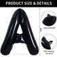 Toniful 40 Inch Large Black A Letter Balloons Jumbo Helium Balloons,Foil Mylar Big Alphabet Balloons For Birthday Party Annivers