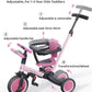 Newyoo Tricycle For Toddlers 1-3, Toddler Bike, 5 In 1 Trike With Push Handle, Christmas And Birthday Gift And Toy For Girls, Co