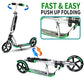 Hudora Scooter For Kids 8 Years And Up & Teens 12 Years And Up, Adult Scooter With Big Wheels, Lightweight Durable All-Aluminum Frame Scooter