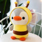 Cute Duck/Penguin Stuffed Animal in Costume Adorable Plushies Wearing Outfit Plush Toys Great for Kids and Lovers Stuffed Penguin Animals 10 Inch (Bee)