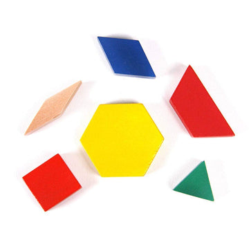 Hand2Mind Wood Pattern Blocks For Kids, Shapes For Kindergarten, Montessori Toys, Geometric Shapes, Symmetry, Shape Recognition, Pattern Blocks For Classroom (Set Of 250)