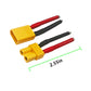 ZHOFONET 3 Pairs XT30 Pigtail,XT30 Wire XT30 Plug Male and Female Connector with 5cm 14AWG Silicone Wire for RC Lipo Battery FPV