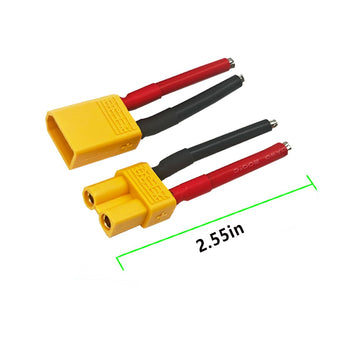 ZHOFONET 3 Pairs XT30 Pigtail,XT30 Wire XT30 Plug Male and Female Connector with 5cm 14AWG Silicone Wire for RC Lipo Battery FPV