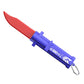 Retractable Plastic cutting edge cutting tool Retractable Toy Dagger Ideal for Halloween Cosplay Safe Trick Toy for Fun blue