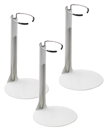 Upvolcora White Adjustable Dolls Stands 3 Pack Adjustable Dolls Stands Display Holder, 8'' To 12'' Dolls Or Action Figures Shelf