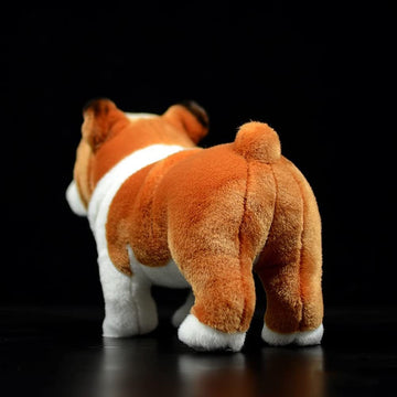 Tiny Heart Simulation British Bulldog Puppy Stuffed Animal 10Inch, Soft British Bulldog Plush Toy Boys Girls Gifts Room Decor