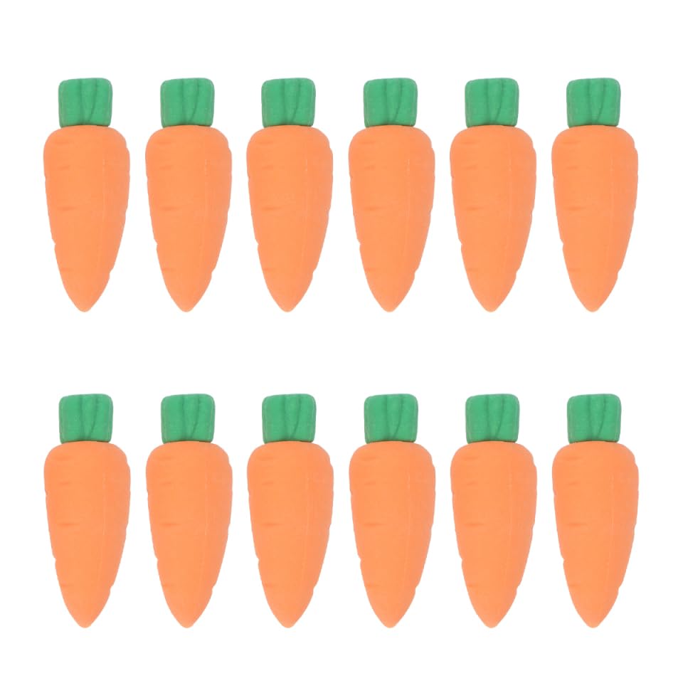 Realistic Carrot Shaped Erasers Set: 30 Pieces of Vegetable Rubber Erasers for Kids, Ideal for Fun Classroom and Party Favors