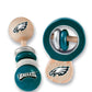 Babyfanatic Wood Rattle 2 Pack - Nfl Philadelphia Eagles - Officially Licensed Baby Toy Set