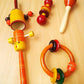 Crafts India Handcraftedchannapatna Toys Wooden Rattles Toys Set For Baby, Infants, New Born Babies (0+ Years)  Set Of 5  Mult