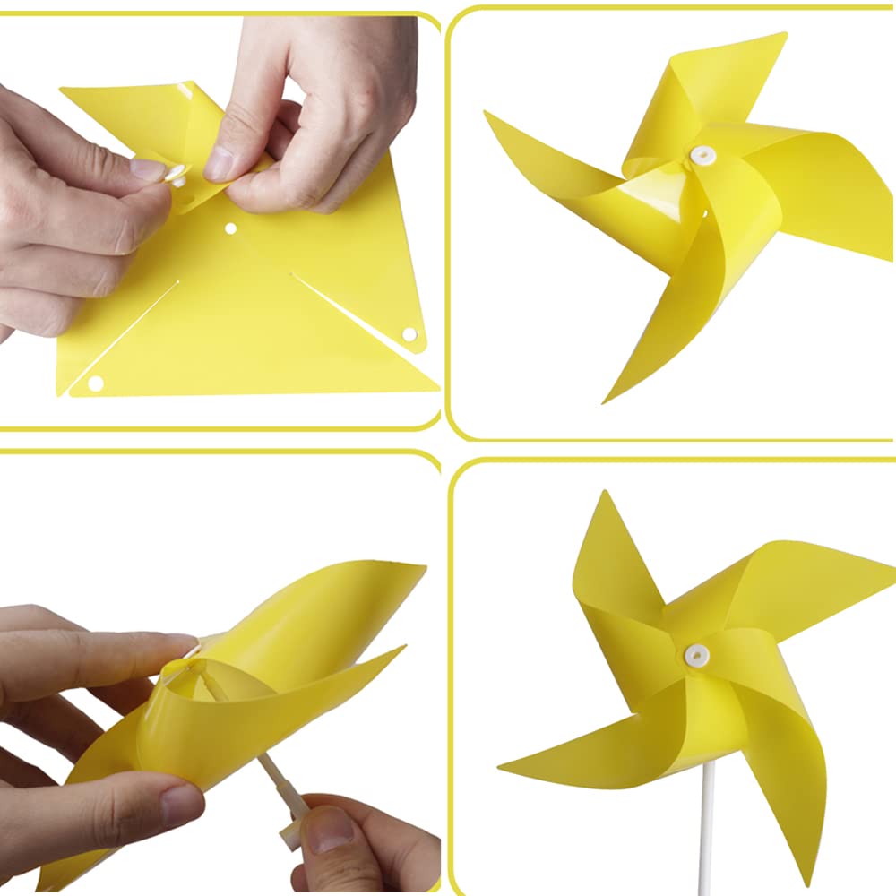 Tsocent 50 Pcs Pinwheels, Wind Spinners And Party Favors Gifts For Kids, Outdoor Decorational Pinwheels For Yard And Garden (Dar
