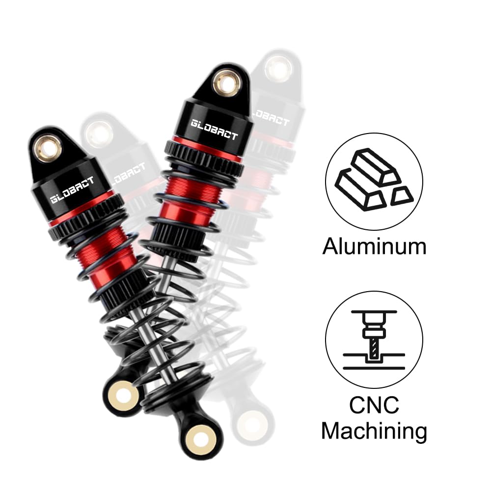 Globact Aluminum Adjustable Shock Damper Oil Shock For Arrma 1/18 Granite Grom 1/14 Typhon Grom 1/16 Mojave Grom Rc Truck Upgrad