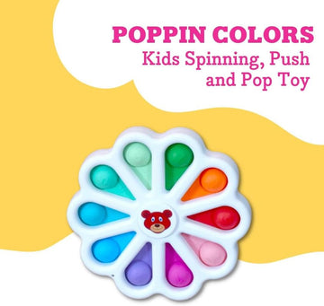 Toddler Tested - Poppin Colors Sensory Toy With Numbers And Multicolor Bubbles - Fidget Popper Spinning Toy For Color & Shape Re