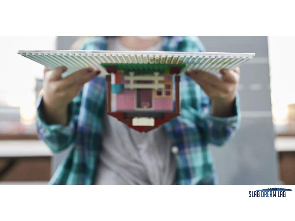 Slabdreamlab 12'X12' Slab Lite Baseplate For All Major Building Bricks And Blocks (Bright Pink, Single)