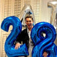Giant Navy Blue 2 Balloon Number 40 Inch, Two Number Balloons Birthday Supplies, 2Nd 12 22 32 62 Year Old Birthday Party Celebra