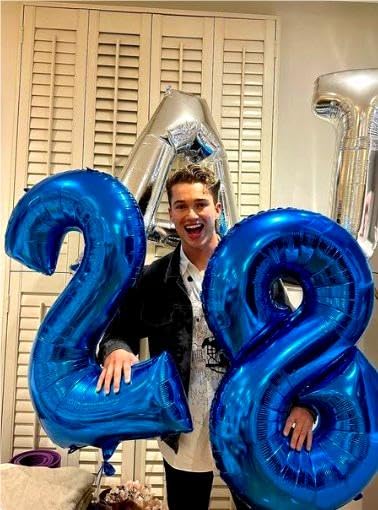 Giant Navy Blue 2 Balloon Number 40 Inch, Two Number Balloons Birthday Supplies, 2Nd 12 22 32 62 Year Old Birthday Party Celebra