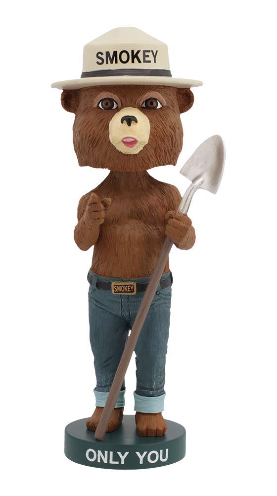 Royal Bobbles Smokey Bear Bobblehead  enhanced Polyresin Lifelike Figure  Unique Serial Number  Exquisite Detail