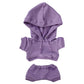 Niannyyhouse 10Cm Plush Doll Clothes Elastic Solid Sportswear Suits Hoodie Pants Soft Stuffed Plush Toy Dress Up Accessories (Pu