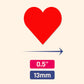 3000 Pieces, 1/2 Inch - Small Red Heart Shaped Stickers Labels
