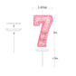 FAMGift Birthday Candles - Number 7 Candle, Butterfly Birthday Candles for Cake, 7th Birthday Party Decorations, Theme Party Sup